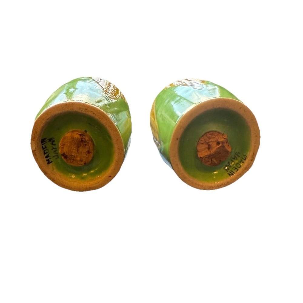 Corn Salt and Pepper Shakers Ear Corn Corn Cob Made in Japan Vintage Yellow - Picture 3 of 7